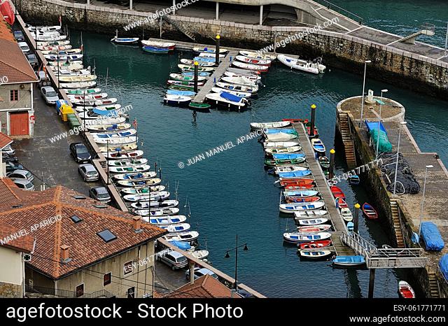 Elanchove marina on the coast of Biscay, Basque Country, Spain