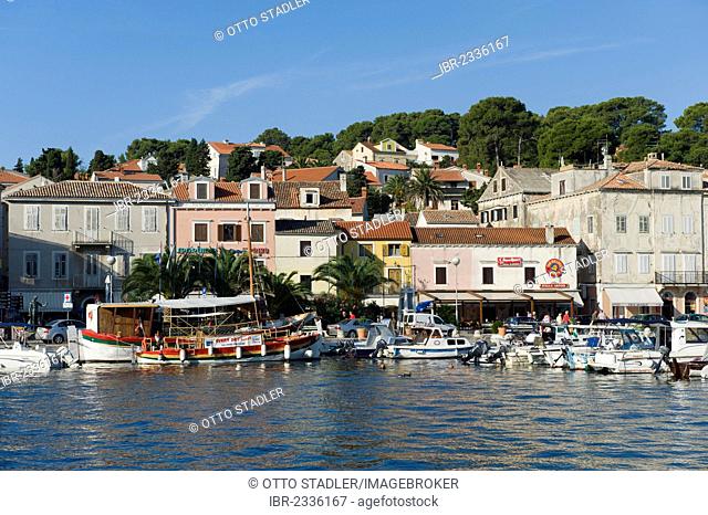 Boats in the harbour of Mali Losinj, Losinj Island, Adriatic Sea, Kvarner Gulf, Croatia, Europe