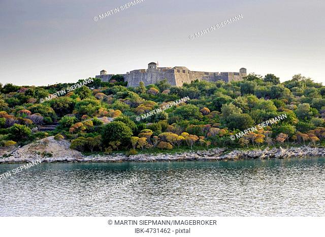 Fortress Porto Palermo, Kalaja e Porto Palermos, near Himara, Albanian Riviera, Qark Vlora, Albania