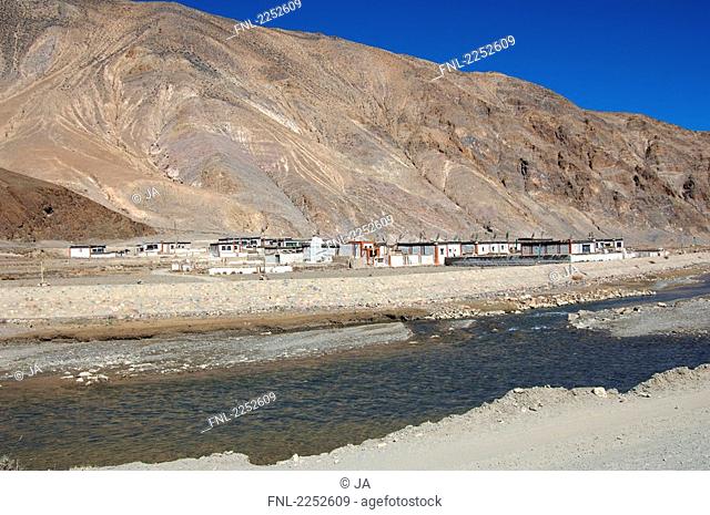 River flowing through landscape, Tibet, China