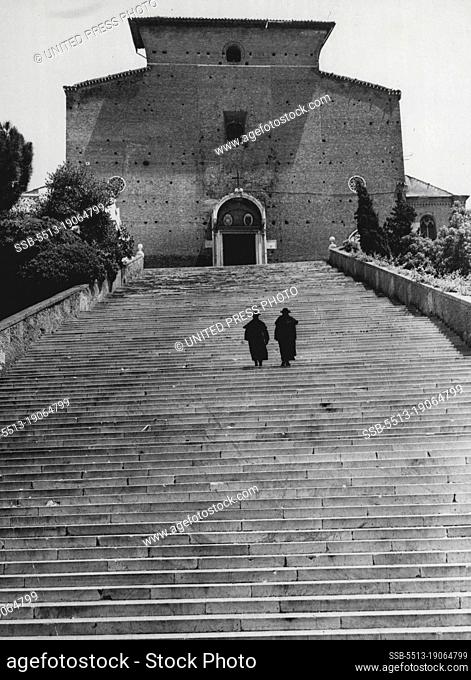 Almost There.Stout of heart and Stamina, these two priests pold up the steep stairway leading to Rome's Santa Maria in Aracoeli (Church of Altar of Heaven) to...