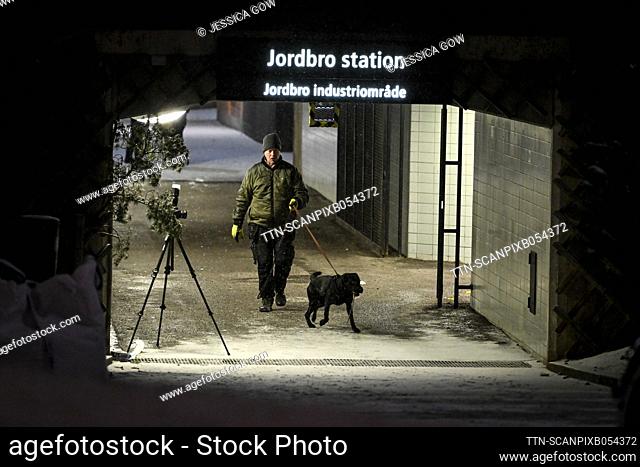 Two people were shot in the evening near the commuter train station in Jordbro in Haninge in southern Stockholm, Sweden, January 04, 2023
