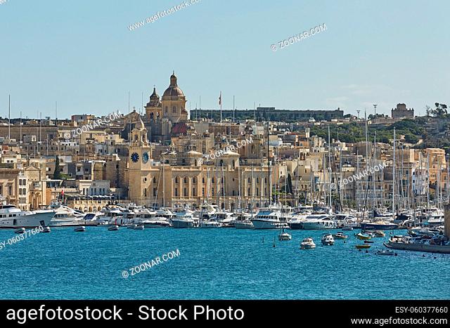 View of Valletta in Malta and its old architecture