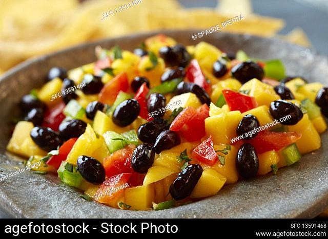Mango black bean salsa