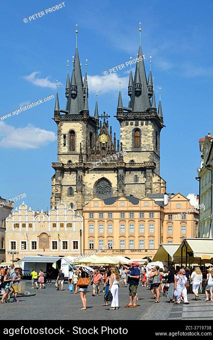 Church of Our Lady before Tyn at the Old Town Square of Prague - Chzech Republic