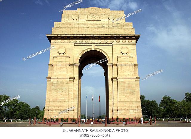 India Gate originally called All India War memorial monument , Rajpath , New Delhi , India