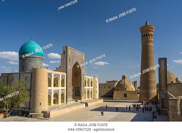 world heritage, Bukhara, Kalon, Medressah, Miri Arab, Uzbekistan, Central Asia, Asia, architecture, city, colourful, history, minaret, Islam, religion
