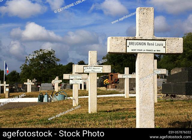 Commonweatlth war Graves. Commonweatlth war Graves. French military cemetery comprising 328 graves of Columeriens, English