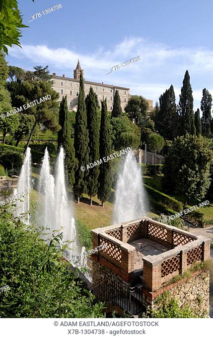 Villa d'Este, Tivoli,  Italy. The hundred fountains. Built in the 16th century for Cardinal Ippolito d'Este, by architect Pirro Ligorio