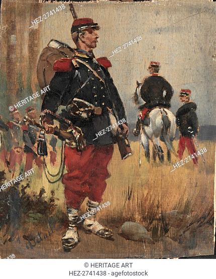 Soldiers, c. 1892. Creator: Édouard Detaille (French, 1848-1912)