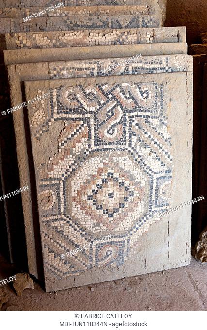 Tunisia - Carthage - The Roman houses - The Cryptoporticus house - Mosaics in the covered gallery
