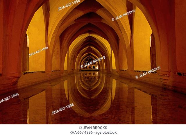 Baths of Dona Maria de Padilla, The Alcazar, Seville, Andalucia, Spain, Europe