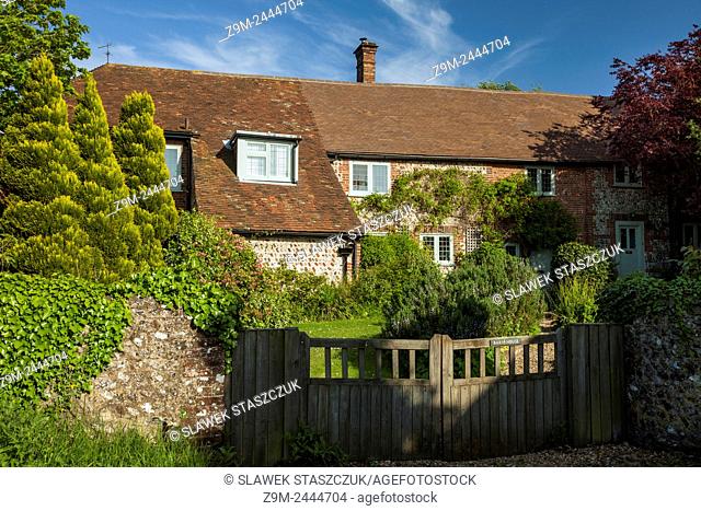 Spring afternoon in the village of Rodmell, East Sussex, England. South Downs National Park. Ouse Valley