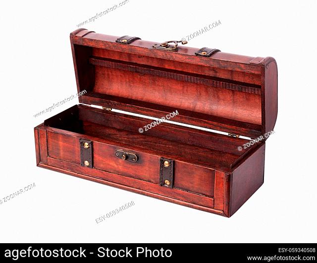 Old chest isolated on a white background