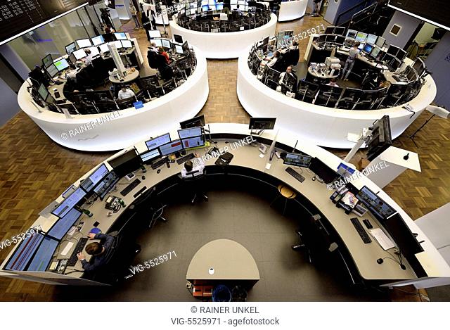 DEU , GERMANY : The trading floor of Frankfurt Stock Exchange , 03.08.2016 - Frankfurt, Hesse, Germany, 03/08/2016