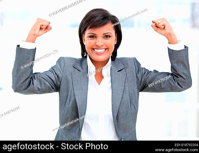 Fortu te businesswoman celebrating success