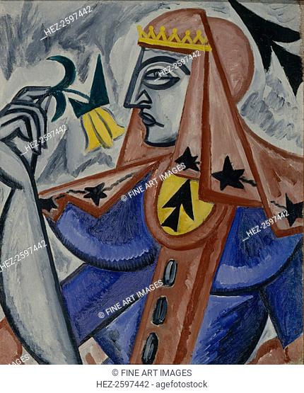 Queen of spades, 1913-1914. Found in the collection of the Regional Art Museum, Simbirsk