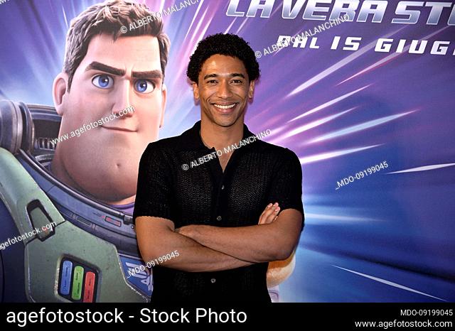 Italian actor Alberto Malanchino during the photocall new film by Disney and Pixar entitled Lightyear al The Space Cinema Moderno
