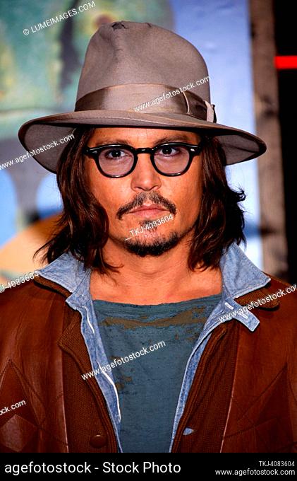 Johnny Depp at the Los Angeles premiere of 'Rango' held at the Regency Village Theatre in Westwood on February 14, 2011. Credit: Lumeimages.com
