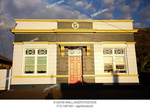 Historic bank on Church Street, Stanley, Northwest Tasmania, Australia