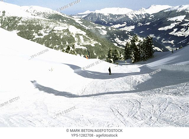 Cross country ski piste near Mayrhofen Austria