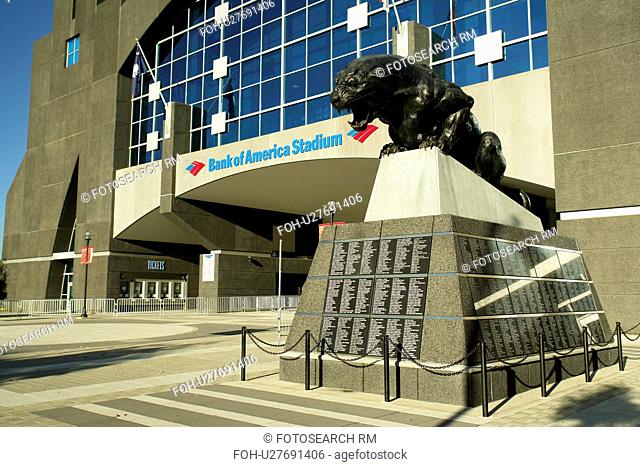 Charlotte, NC, North Carolina, Downtown, Bank of America Stadium, Panthers, football