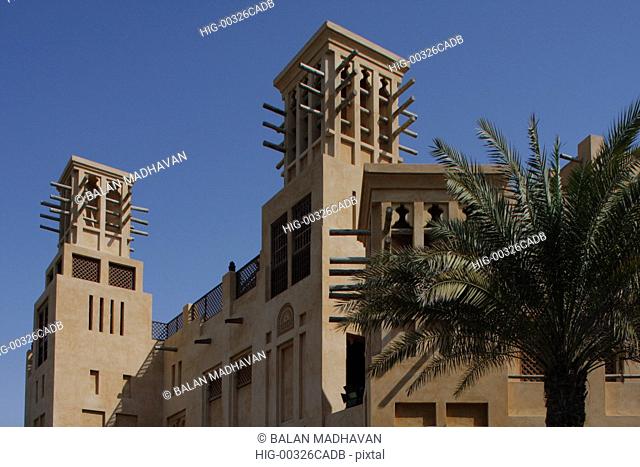 WIND TOWERS UNIQUE TO ARAB ARCHITECTURE, DUBAI, UAE