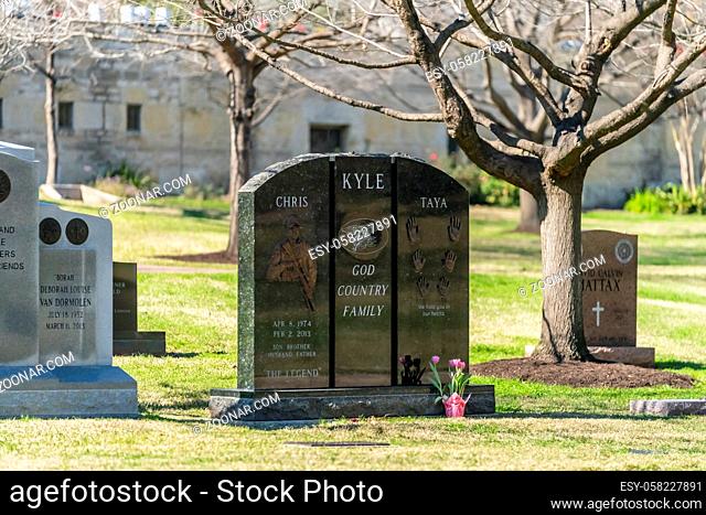 Burial site of Chris Kyle at Texas State Cemetery in Austin, Texas