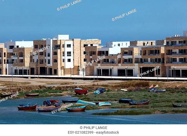New exclusive apartment buildings at Bouregreg Marina in Rabat, Morocco