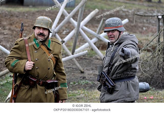 The traditional winter battle in historical uniforms took place near Orechov in South Moravian Region, Czech Republic, on Saturday, February 3, 2018