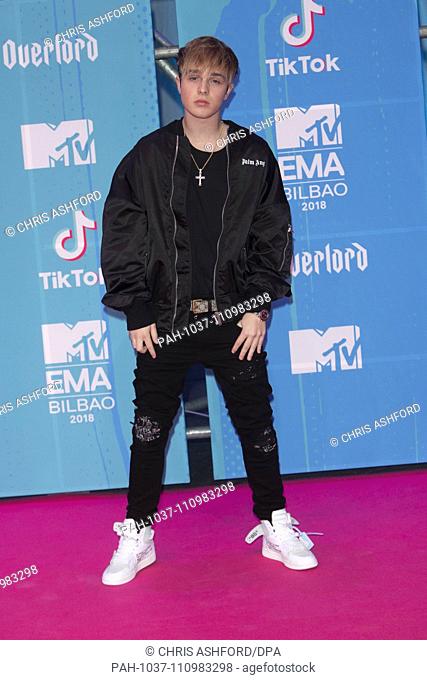 Mike Singer attend the 2018 MTV EMAs, Europe Music Awards, at Bizkaia Arena in Bilbao Exhibition Centre (BEC) in Bilbao, Spain, on 04 November 2018