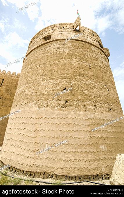 Al Fahidi Fort tower. Bur Dubai, United Arab Emirates, Middle East