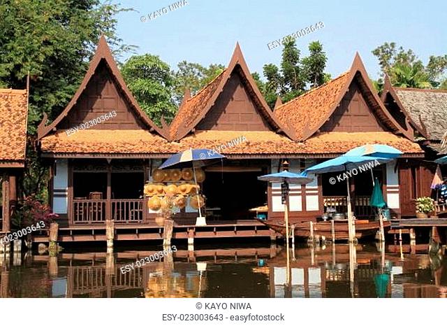 Floating market in Thailand
