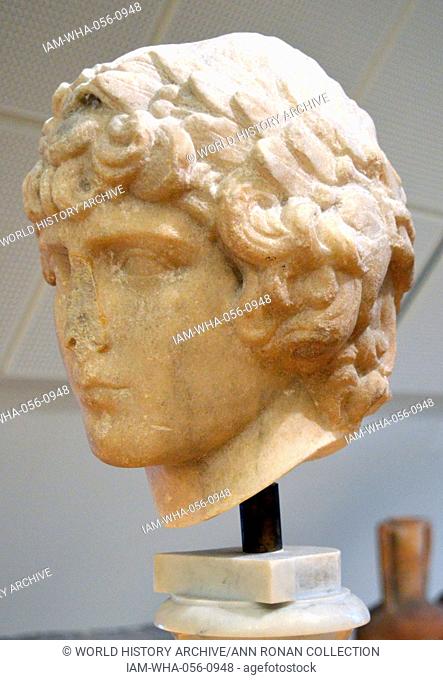 Bust of Emperor Hadrian's lover Antonius 138 BC