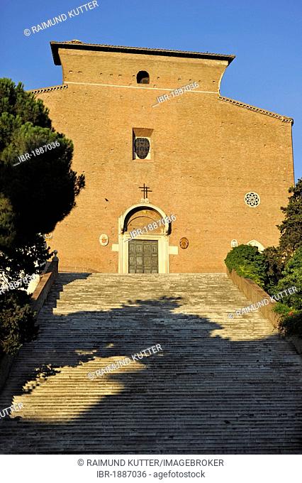 Basilica of Santa Maria in Aracoeli with Aracoeli stairs, Rome, Lazio, Italy, Europe