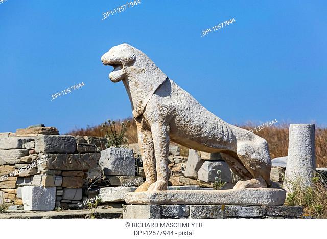 Naxian Lion; Delos Island, Cyclades, Greece