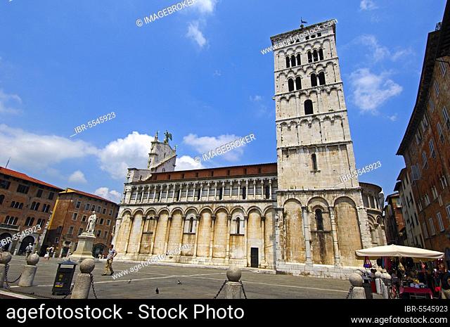 Lucca, San Michele in Foro church, San Michele square, Piazza san Michele, Tuscany, Italy, Europe
