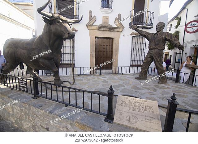 Grazalema is one of the most beautiful villages in, Spain Cadiz mountains Andalusia Bull statues