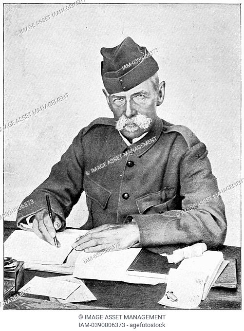 Frederick Sleigh Roberts 1832-1914 English soldier  Field Marshal 1895  As commander-in-chief in the field, writing dispatches in his wagon tent