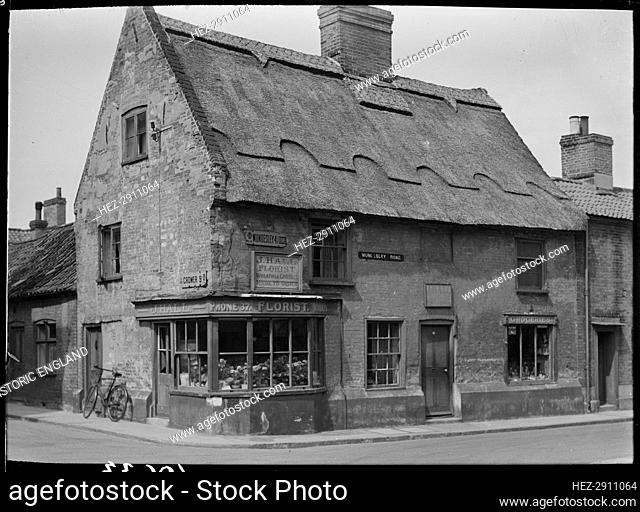 J Hall Florist's Shop, Mundesley Road, North Walsham, North Norfolk, Norfolk, 1947. Creator: Herbert Felton