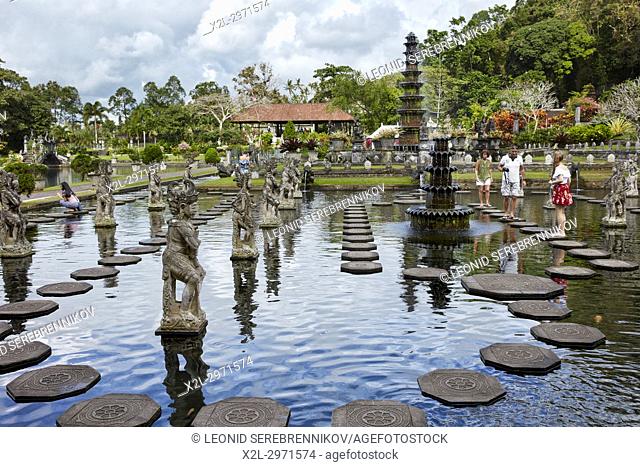 Tirta Gangga water palace, a former royal palace. Karangasem regency, Bali, Indonesia