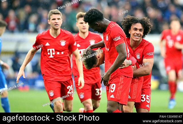 firo: 29.02.2020 Football, Soccer: 1. Bundesliga, season 2019/2020 TSG Hoffenheim - FCB FC Bayern Munich Muenchen jubilation, goaljubel, FCB Philippe Coutinho