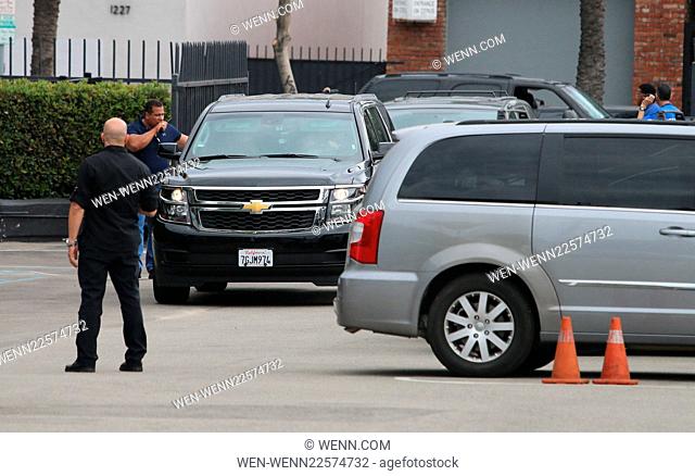 Bruce Jenner aka Caitlyn Jenner arriving at LGBT (Los Angeles Gay and Lesbian Center) centre in Hollywood to do a speech Featuring: Caitlyn Jenner Where: Los...