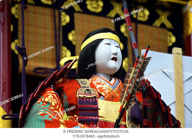 Puppet Performing atop ancient japanese float Takayama, Japan, Asia