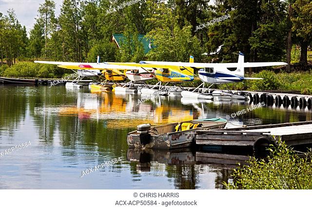 Float planes in the South Cariboo Chilcotin region of British Columbia Canada