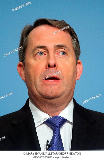 Liam Fox MP Secretary Of State For Defence Conservative Party Conference 2010 The ICC, Birmingham, England 06 October 2010