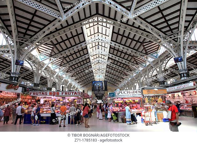Spain, Valencia, Mercado Central, market, interior