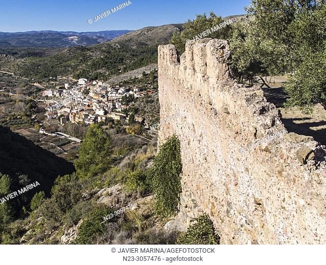 View from the Algimia castle of Almonacid, Valencia, Spain