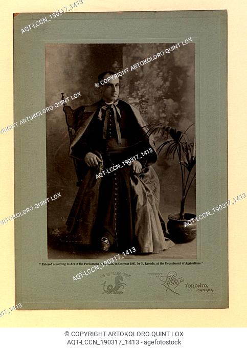 His Excellency Mgr. Merry H. Del Val Margue. Full figure standing. [Photo] C. Full-length seated portrait of Rafael Merry Del Val, 1897