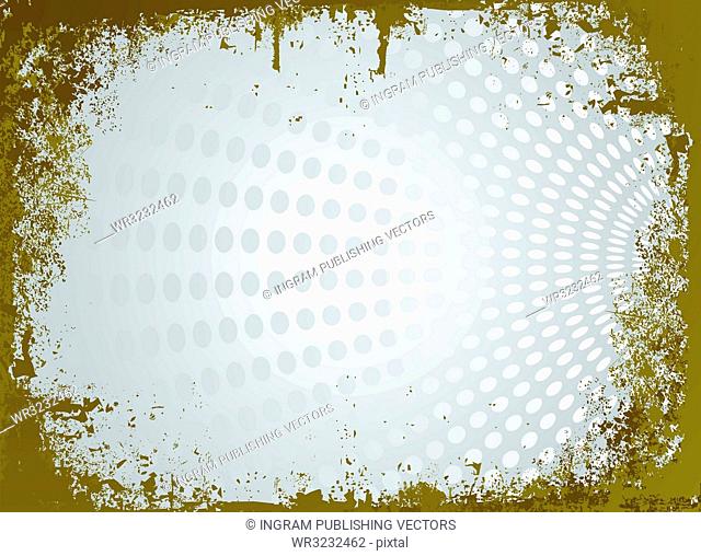 silver and gold modern parchment with raged edges and a circular background design